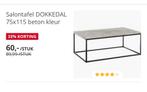 Dokkedal salontafel, Huis en Inrichting, Ophalen, Overige materialen, Gebruikt, 100 tot 150 cm
