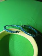 Swarovski Oorbellen - Zonder Doos, Overige materialen, Met strass, Blauw, Ophalen of Verzenden