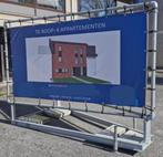 Stalen reclameframe voor 2 spandoeken, Ophalen, Zo goed als nieuw, 250 mm of meer, Schroeven