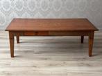 Eiken salontafel in Bannink stijl met kersenhouten look, Ophalen, Gebruikt, 100 tot 150 cm, Eikenhout