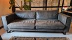 Leren bank 3-zits donkergroen, Huis en Inrichting, Banken | Bankstellen, Ophalen, Gebruikt, 200 tot 250 cm, Leer