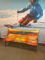 Skibank / skibankje gemaakt van ski’s, Ophalen