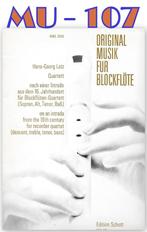 MU-107 Fluit bladmuziek Original musik fur Blockflote, Muziek en Instrumenten, Bladmuziek, Blokfluit, Gebruikt, Ophalen of Verzenden