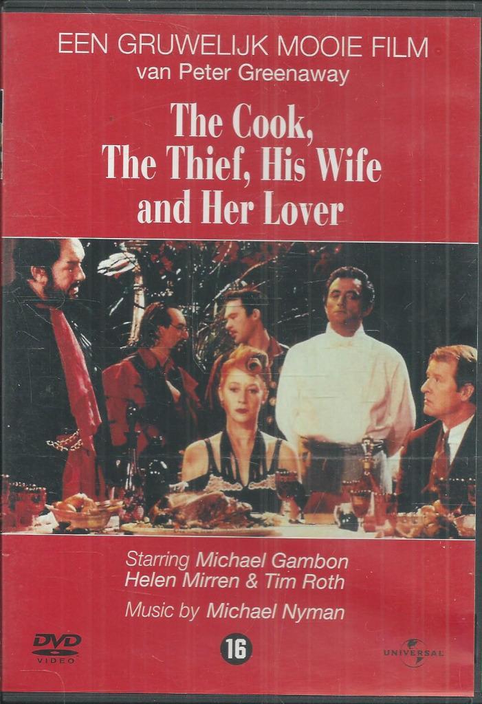 The cook, the thief, his wife and her lover met o.a. Helen M, Cd's en Dvd's, Dvd's | Klassiekers, Nieuw in verpakking, Actie en Avontuur