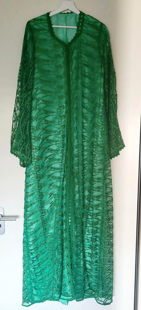 Prachtige Marokkaanse Takchita, Kleding | Dames, Gelegenheidskleding, Zo goed als nieuw, Overige typen, Maat 38/40 (M), Groen