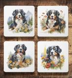 Berner Sennen Aquarel onderzetters met houder, Ophalen of Verzenden, Nieuw, Glas of Kopje