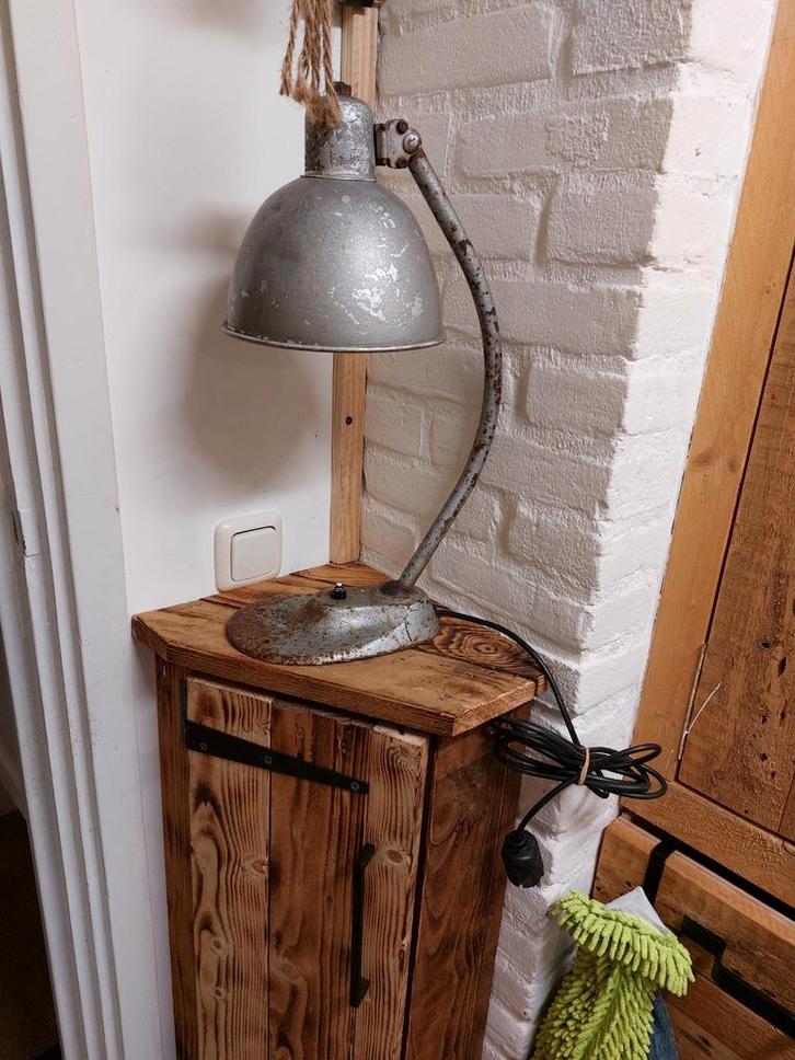 Vintage retro  elekthermax werklamp burolamp architectenlamp, Antiek en Kunst, Antiek | Lampen, Ophalen of Verzenden