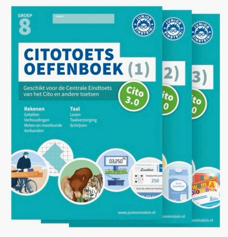CITO-toets oefenen groep 8 – 3 Delen (PDF + Antwoorden), Boeken, Advies, Hulp en Training, Nieuw, Verzenden