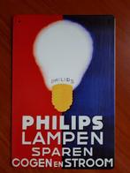 Philips Lampen 20x30 cm Reclamebord, Verzamelen, Ophalen of Verzenden, Nieuw, Reclamebord