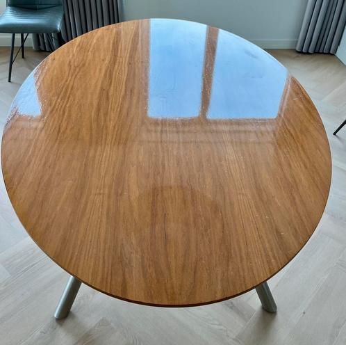 Ovale Italiaans design eettafel met facet, Huis en Inrichting, Tafels | Eettafels, Gebruikt, 100 tot 150 cm, 150 tot 200 cm, Vijf personen of meer