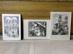 Escher posters, Huis en Inrichting, Ophalen, 50 tot 75 cm, Zo goed als nieuw, Foto of Poster