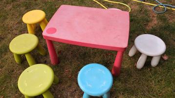 Kindertafel met krukjes beschikbaar voor biedingen