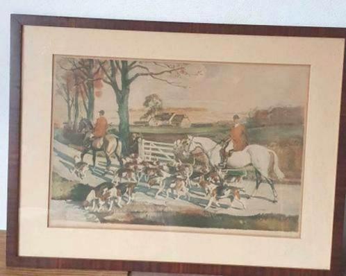 Eugène Leliepvre terugkomst van de jacht, Antiek en Kunst, Kunst | Litho's en Zeefdrukken, Ophalen