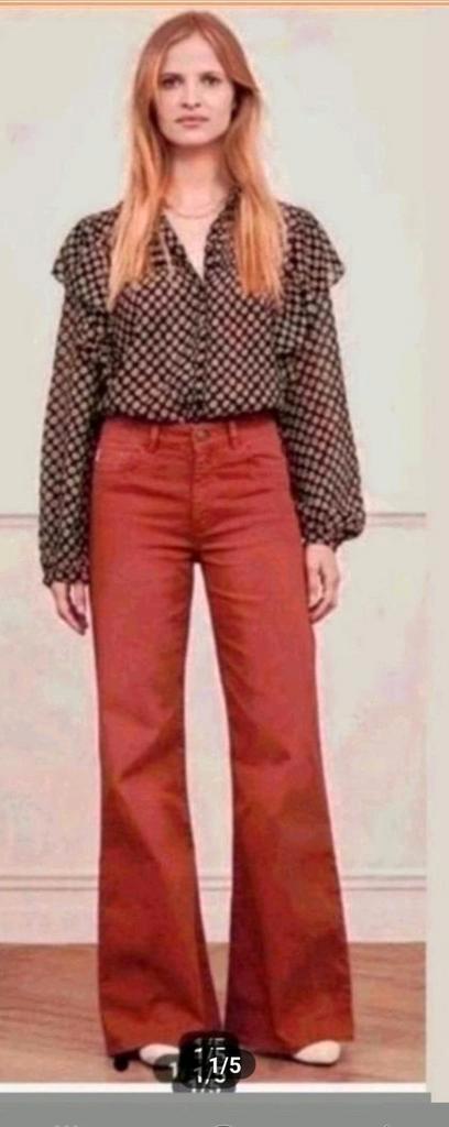 Fabienne Chapot Eva wide leg broek maat 29 *nieuw *, Kleding | Dames, Broeken en Pantalons, Nieuw, Lang, Ophalen of Verzenden