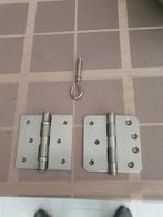 Zware BSW scharnieren 2 soorten 102x102x 3mm, Doe-het-zelf en Verbouw, Hang- en Sluitwerk, Ophalen of Verzenden, Nieuw, Rvs, Scharnier