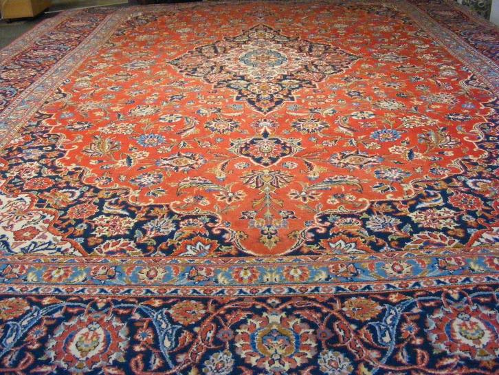 Handgeknoopt Perzisch Tapijt. Kashan iran Maat:2.88X3.93.M, Huis en Inrichting, Stoffering | Tapijten en Kleden, Zo goed als nieuw