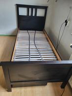 Hemnes 1 persoonsbed, Ophalen, 90 cm, Eenpersoons, Zwart
