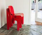 2 Joe Colombo Universale stoelen Kartell 1965, Huis en Inrichting, Stoelen, Twee, Kunststof, Design, Gebruikt