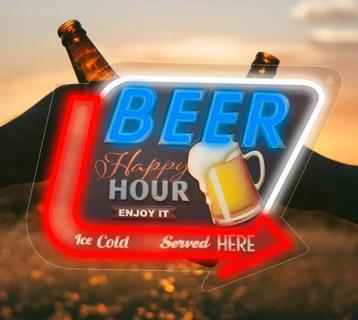 Bier Happy Hour Neon LED Verlichting beschikbaar voor biedingen