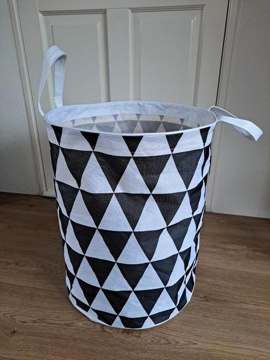 (twv €24) Grote opvouwbare canvas wasmand waszak opbergmand, Huis en Inrichting, Woonaccessoires | Schalen en Manden, Zo goed als nieuw