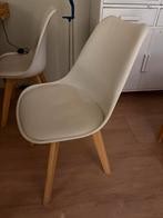 Witte eetkamer kuipstoelen 6 stuks, Huis en Inrichting, Stoelen, Ophalen, Kunststof, Gebruikt, Wit