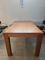 Stakke gelakte houten eettafel., Ophalen, Gebruikt, 50 tot 100 cm, Vijf personen of meer