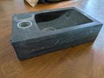 Compact natuurstenen wasbak – kraangat links – 30x18x8 cm, Ophalen of Verzenden, Zo goed als nieuw, Steen, Wastafel