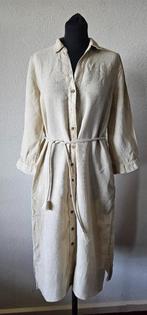 beige linnen jurk van Gigue maat 40 (5425), Kleding | Dames, Jurken, Verzenden, Beige, Knielengte