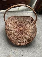 Mooie rieten oogstmand, Ophalen, Gebruikt, Mand, Rond