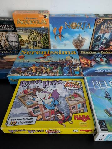  Agricola, Noria, Rhino Hero, Reload & meer – Top Bordspel beschikbaar voor biedingen