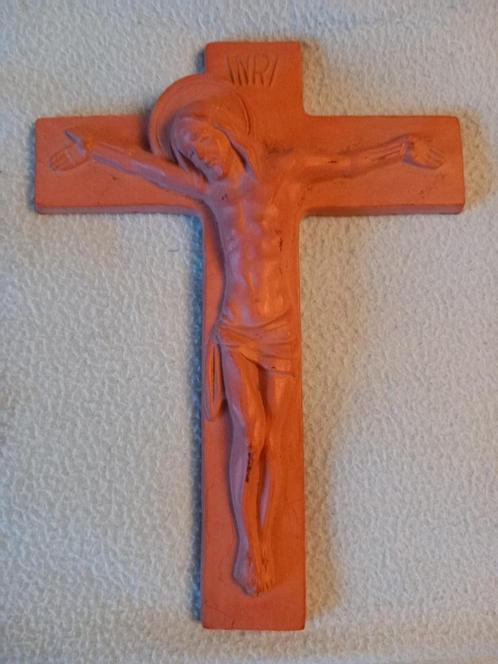 Jezusbeeld firma Linssen-Derkx Venlo crucifix kruisbeeld, Antiek en Kunst, Antiek | Religie, Ophalen of Verzenden
