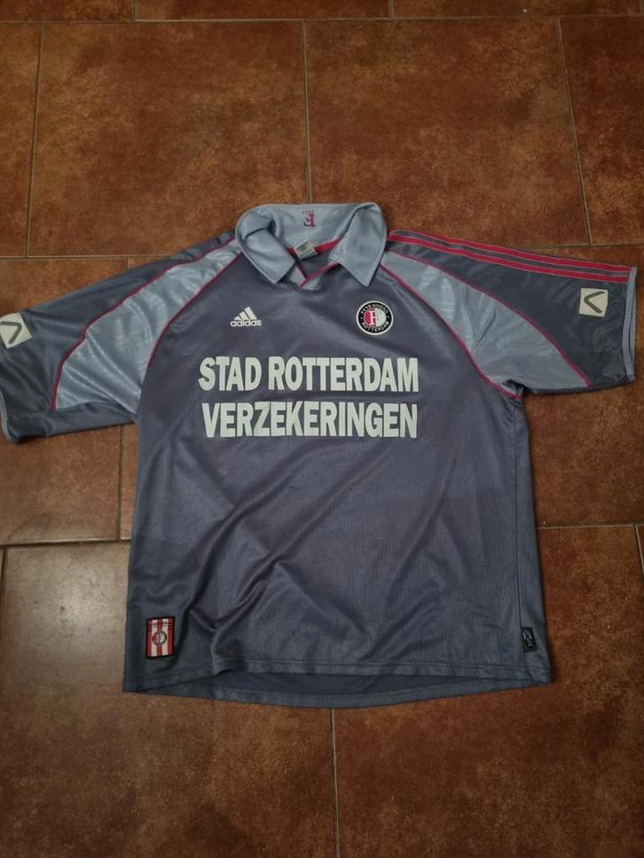 Feyenoord uitShirt Adidas XXL Grijs 1999-2000 BIEDEN OP ADV., Verzamelen, Sportartikelen en Voetbal, Zo goed als nieuw, Shirt
