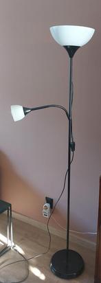 2x staande lamp met leeslamp, Huis en Inrichting, Lampen | Vloerlampen, Ophalen, Gebruikt