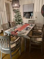Eethoek 6 personen, Huis en Inrichting, Tafels | Eettafels, Ophalen, Teakhout, 50 tot 100 cm, Zo goed als nieuw