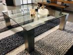tafels, salontafel, Vierkant, Ophalen of Verzenden, Zo goed als nieuw, Glas
