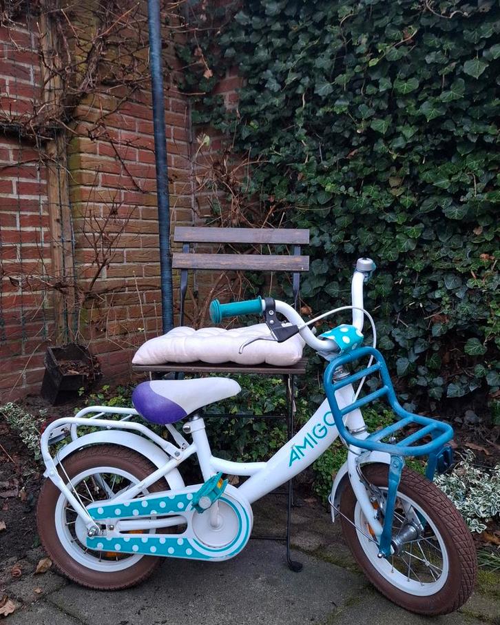 Kinderfiets Amigo 12 inch + Zijwieltjes, Fietsen en Brommers, Fietsen | Kinderfietsjes, Gebruikt, Minder dan 16 inch, Zijwieltjes