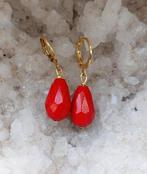 Beeldschone nieuwe rode druppel oorbellen met hypo-alle, Sieraden, Tassen en Uiterlijk, Oorbellen, Overige materialen, Hangers