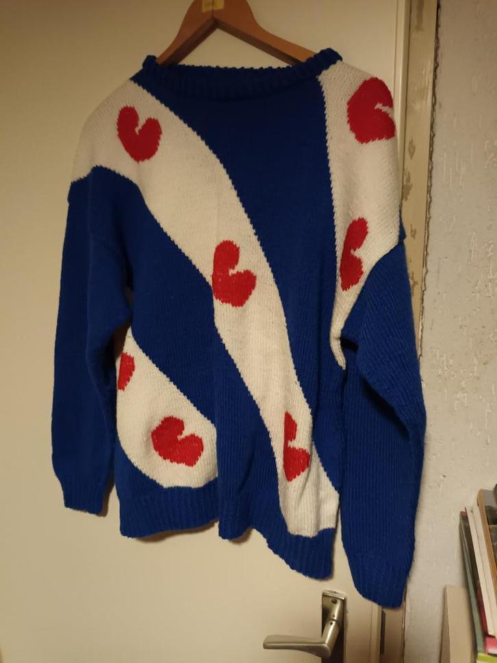 Friese wollen gebreide trui L unisex Friesland handgemaakt, Kleding | Heren, Truien en Vesten, Zo goed als nieuw, Maat 52/54 (L)