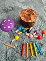 Houten paddenstoel magnetische wormpjes Montessori, Kinderen en Baby's, Speelgoed | Houten speelgoed, Verzenden, Zo goed als nieuw