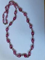Mooie ketting van roze glaskralen, Ophalen, Overige materialen, Ketting