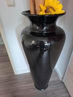 Hele grote aardewerk Vaas, Huis en Inrichting, Woonaccessoires | Vazen, Zwart, Aardewerk of Porselein, Ophalen of Verzenden, Zo goed als nieuw