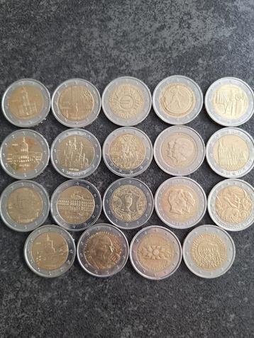 19x verschillende speciale 2 euro munten beschikbaar voor biedingen