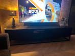 Industrieel TV Meubel Mangohout-/staal Visgraat Zwart 210cm, Huis en Inrichting, Ophalen, Nieuw, 200 cm of meer, Metaal