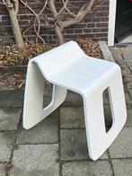 Vintage plywood schommelkruk balanskruk wit design 1990, Ophalen of Verzenden, Gebruikt, Hout