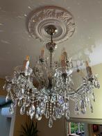 kristallen kroonluchter, Huis en Inrichting, Lampen | Kroonluchters, Ophalen, Zo goed als nieuw, Metaal