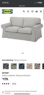 IKEA Ektorp hoes grijs, Huis en Inrichting, Ophalen of Verzenden, Zo goed als nieuw, Eenpersoons, Minder dan 150 cm