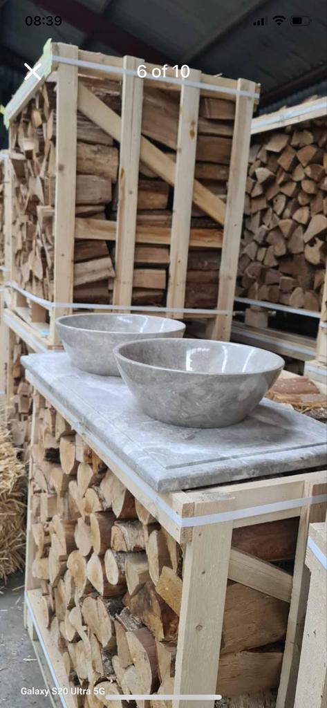 Wastafel van Natuursteen, Huis en Inrichting, Badkamer | Badkamermeubels, Nieuw, Wasbak of Wastafel, 100 tot 150 cm, Minder dan 50 cm