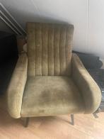 Industriele olijfgroene stoel / fauteuil, Ophalen, Zo goed als nieuw