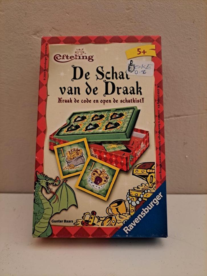Efteling De Schat van de Draak - Ravensburger, Hobby en Vrije tijd, Gezelschapsspellen | Bordspellen, Zo goed als nieuw, Drie of vier spelers