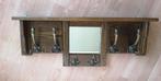 Vintage Nederlandse wandkapstok met spiegel, Wandkapstok, Ophalen of Verzenden, Zo goed als nieuw, Minder dan 100 cm